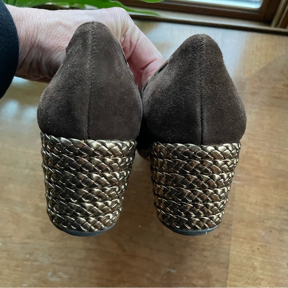 Lauren Ralph Lauren Brown Suede Wedge Heels Cambree - Picture 5 of 10